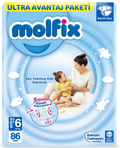 Molfix 6 Beden 86 Adet Bebek Bezi