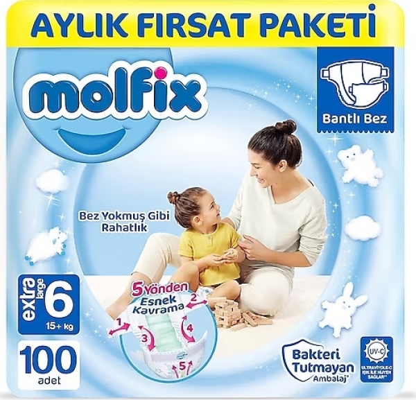Molfix 6 Beden 100 Adet Bebek Bezi