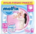 Molfix Külot Bez 3 Beden 172 Adet Bebek Bezi