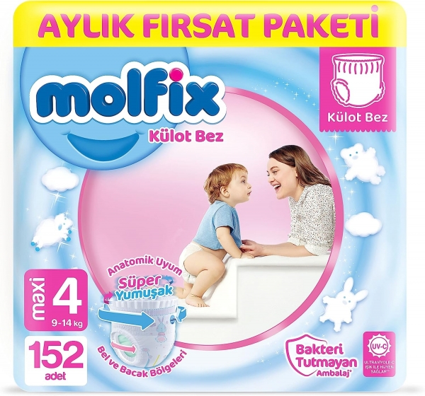 Molfix Külot Bez 4 Beden 152 Adet Bebek Bezi