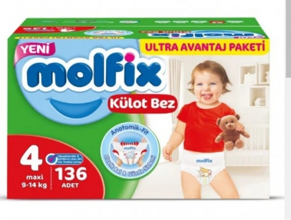 Molfix Külot Bez 4 Beden 136 Adet Bebek Bezi
