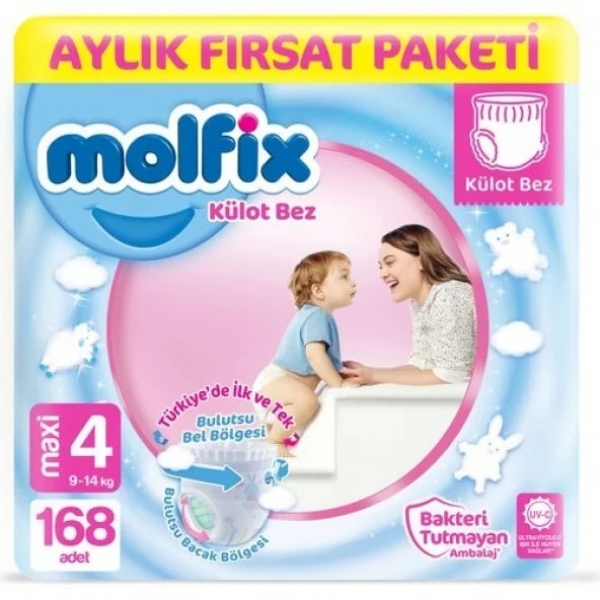 Molfix Külot Bez 4 Beden 168 Adet Bebek Bezi