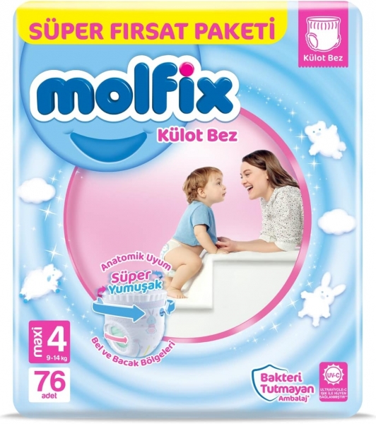 Molfix Külot Bez 4 Beden 76 Adet Bebek Bezi