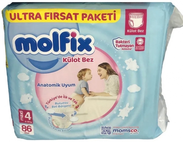 Molfix Külot Bez 4 Beden 86 Adet Bebek Bezi
