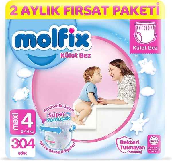Molfix Külot Bez 4 Beden 304 Adet Bebek Bezi