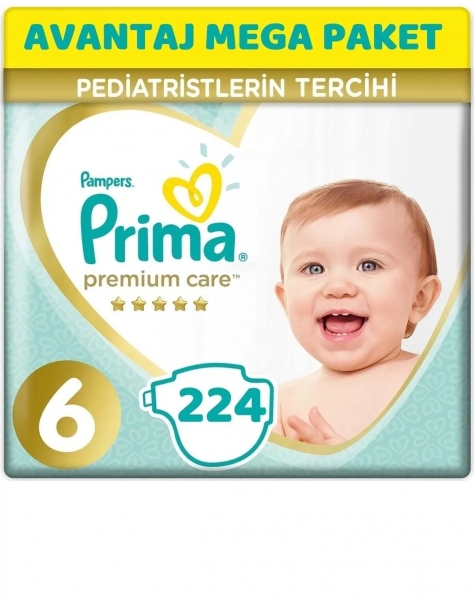 Prima Premium Care 6 Beden 224 Adet Bebek Bezi