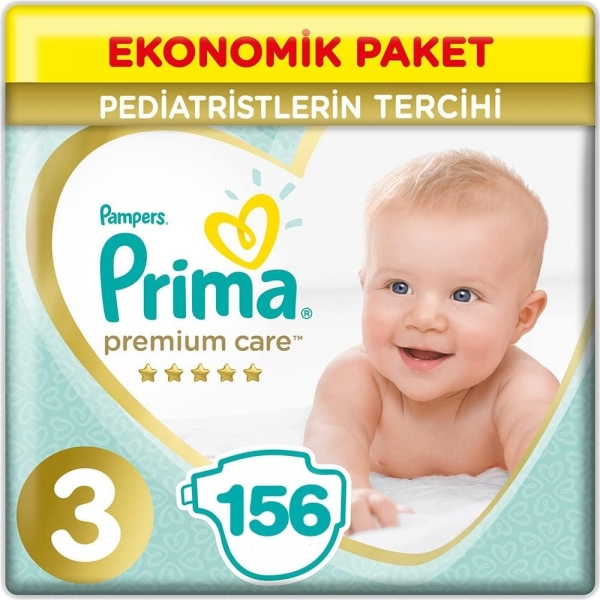 Prima Premium Care 3 Beden 156 Adet Bebek Bezi