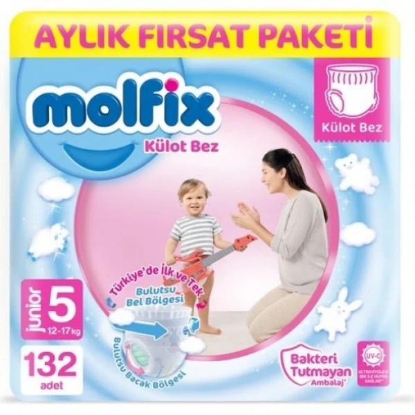 Molfix Külot Bez 5 Beden 132 Adet Bebek Bezi