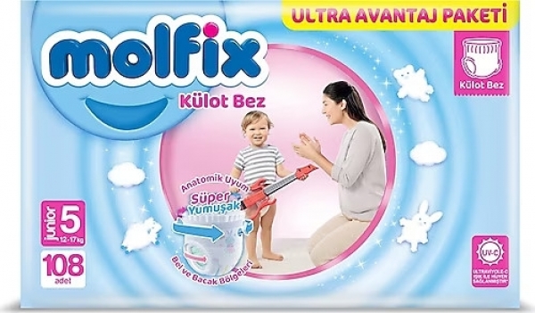 Molfix Külot Bez 5 Beden 108 Adet Bebek Bezi