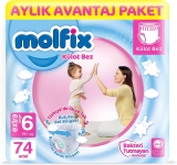 Molfix Külot Bez 6 Beden 74 Adet resim