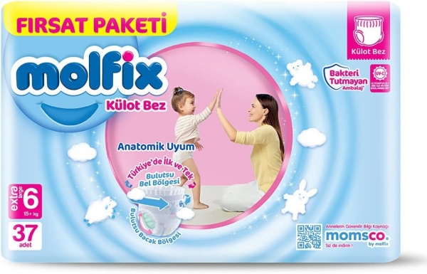 Molfix Külot Bez 6 Beden 37 Adet Bebek Bezi