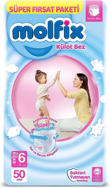 Molfix Külot Bez 6 Beden 50 Adet Bebek Bezi