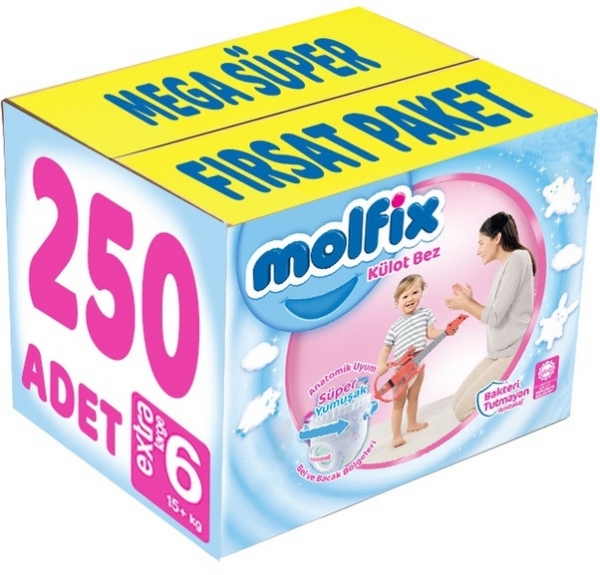 Molfix Külot Bez 6 Beden 250 Adet Bebek Bezi