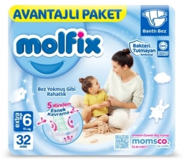 Molfix Külot Bez 6 Beden 32 Adet Bebek Bezi