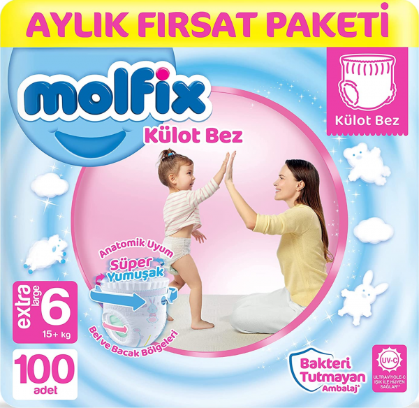 Molfix Külot Bez 6 Beden 100 Adet Bebek Bezi