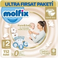Molfix Pure&Soft 2 Beden 112 Adet Bebek Bezi
