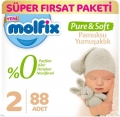 Molfix Pure&Soft 2 Beden 88 Adet Bebek Bezi