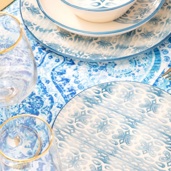 Bernardo Blue Branch 24 Parça Yemek Takımı
