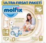 Molfix Pure&Soft 4 Beden 172 Adet resim