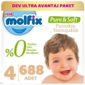 Molfix Pure&Soft 4 Beden 688 Adet Bebek Bezi