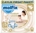Molfix Pure&Soft 5 Beden 176 Adet Bebek Bezi
