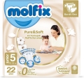 Molfix Pure&Soft 5 Beden 22 Adet Bebek Bezi