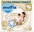 Molfix Pure&Soft 6 Beden 108 Adet Bebek Bezi