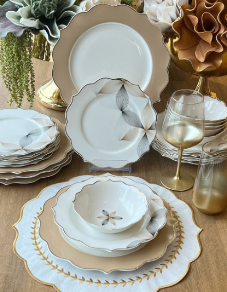 Rossev Lotus 24 Parça Yemek Takımı