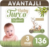 Baby Turco Doğadan 3 Beden 136 Adet resim