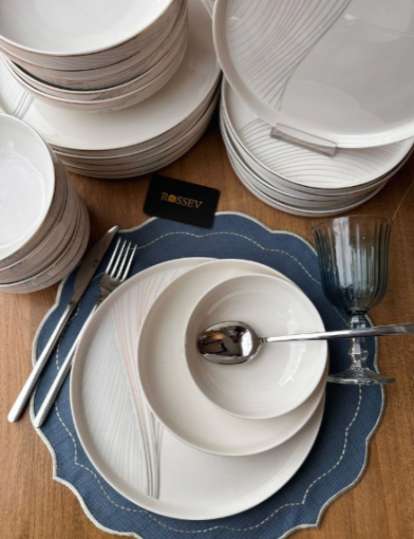 Rossev Modern Line 24 Parça Yemek Takımı