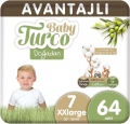 Baby Turco Doğadan 7 Beden 64 Adet Bebek Bezi