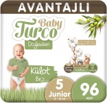Baby Turco Doğadan Külot Bez 5 Beden 96 Adet resim
