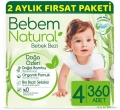 Bebem Natural 4 Beden 360 Adet Bebek Bezi