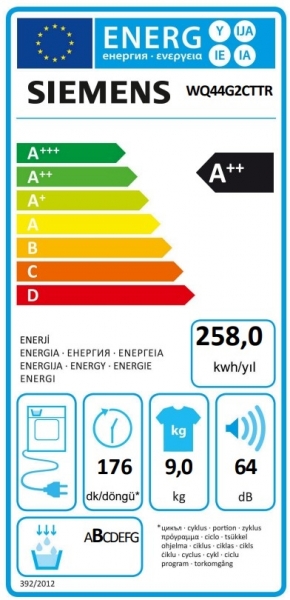 Siemens WQ44G2CTTR Isı Pompalı Kurutma Makinesi