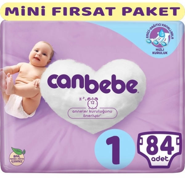 Canbebe 1 Beden 84 Adet Bebek Bezi