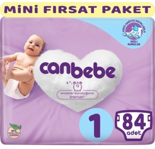 Canbebe 1 Beden 84 Adet Bebek Bezi