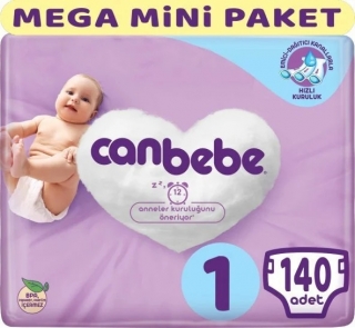 Canbebe 1 Beden 140 Adet Bebek Bezi