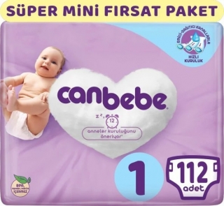 Canbebe 1 Beden 112 Adet Bebek Bezi