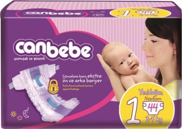 Canbebe 1 Beden 44 Adet Bebek Bezi