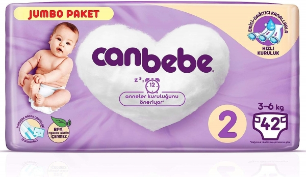 Canbebe 2 Beden 42 Adet Bebek Bezi