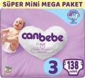 Canbebe 3 Beden 138 Adet Bebek Bezi