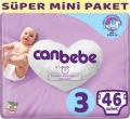 Canbebe 3 Beden 46 Adet Bebek Bezi