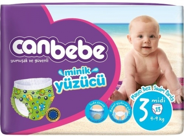 Canbebe 3 Beden 13 Adet Bebek Bezi