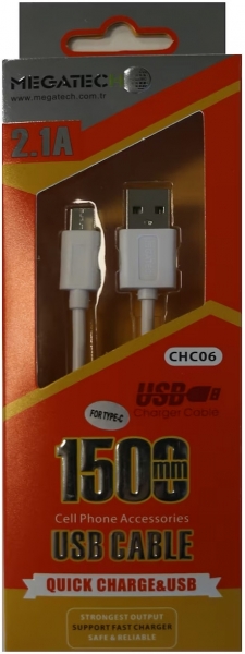 Megatech CHC06 2.1A Type-C Şarj Kablosu