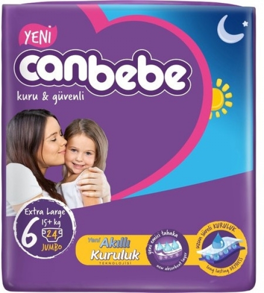 Canbebe 6 Beden 24 Adet Bebek Bezi