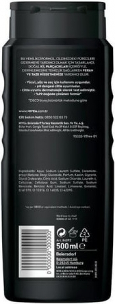 Nivea Men Deep Dimension 500 ml Duş Jeli