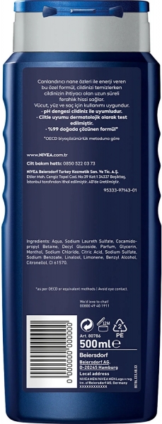 Nivea Men Energy 500 ml Duş Jeli