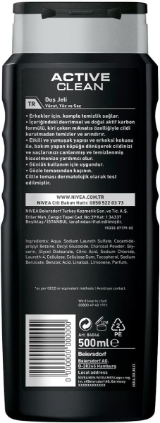 Nivea Men Active Clean 500 ml Duş Jeli