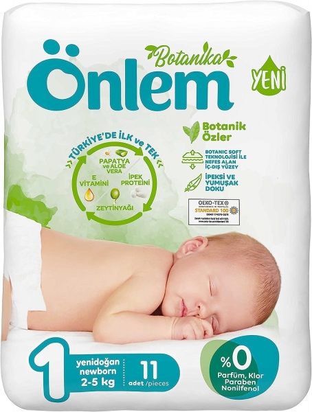 Önlem Botanika 1 Beden 11 Adet Bebek Bezi