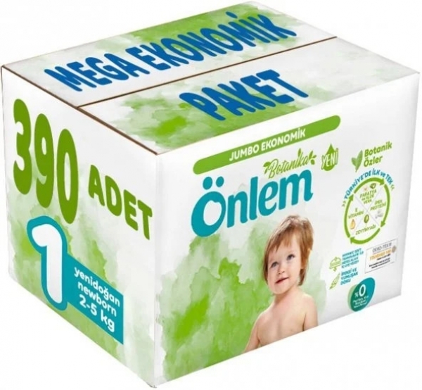 Önlem Botanika 1 Beden 390 Adet Bebek Bezi